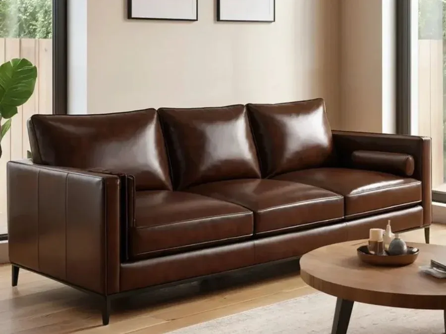  Espresso  Dark Chocolate leather sofa